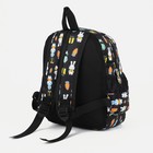 Рюкзак детский на молнии, наружный карман, цвет чёрный - фото 6820938