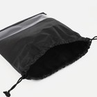 Мешок для обуви на шнурке, 27×36 см, спанбонд, чёрный - Фото 3