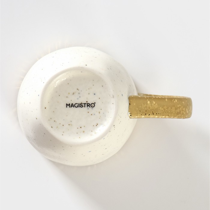 Кружка фарфоровая Magistro Poursephona, 400 мл, цвет бежевый - фото 1906193727