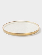 Блюдо фарфоровое сервировочное с бортиком Magistro Poursephona, d=20 см, бежевый - Фото 2