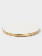 Блюдо фарфоровое сервировочное с бортиком Magistro Poursephona, d=20 см, бежевый - Фото 3