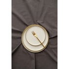 Блюдо фарфоровое сервировочное с бортиком Magistro Poursephona, d=25.5 см, бежевый - Фото 11