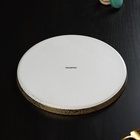 Блюдо фарфоровое сервировочное с бортиком Magistro Poursephona, d=25.5 см, бежевый - Фото 9