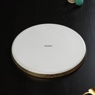 Блюдо фарфоровое сервировочное с бортиком Magistro Poursephona, d=25.5 см, бежевый - Фото 7