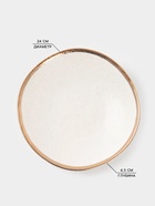 Блюдо фарфоровое сервировочное Magistro Poursephona, d=24 см, бежевый - Фото 2