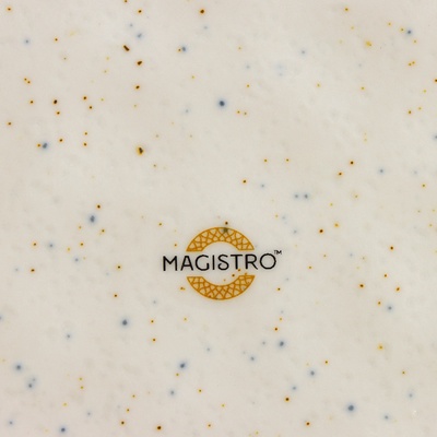 Блюдо фарфоровое сервировочное Magistro Poursephona, d=24 см, бежевый