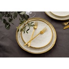 Блюдо фарфоровое сервировочное Magistro Poursephona, d=24 см, бежевый - Фото 8