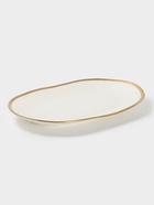 Блюдо сервировочное Magistro Poursephona, 37×24 см, фарфор, бежевое - Фото 2