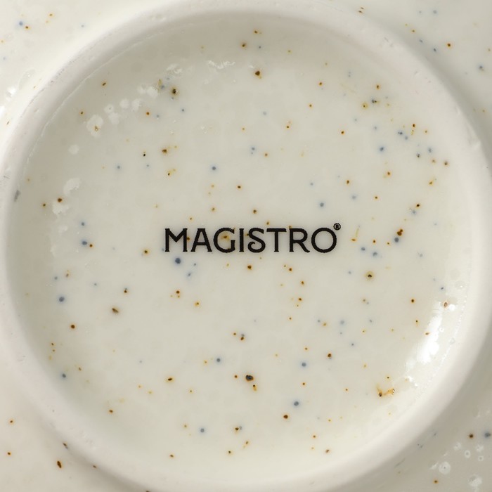 Тарелка фарфоровая глубокая Magistro Poursephona, 330 мл, d=19,5 см, цвет бежевый - фото 1906193856