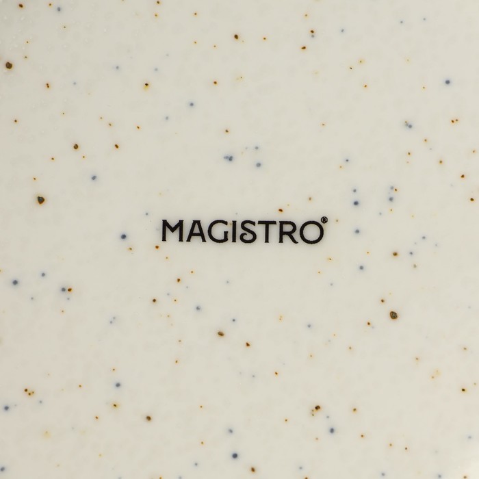 Тарелка фарфоровая для пасты Magistro Poursephona, 140 мл, d=21 см, цвет бежевый - фото 1926615690