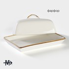 Маслёнка Magistro «Церера», 18×12 см, фарфор, белая - Фото 2