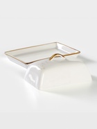 Маслёнка Magistro «Церера», 18×12 см, фарфор, белая - Фото 4