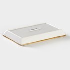 Маслёнка Magistro «Церера», 18×12 см, фарфор, белая - Фото 7