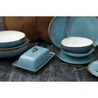 Маслёнка Magistro «Церера», 18×12 см, фарфор, голубая - Фото 10