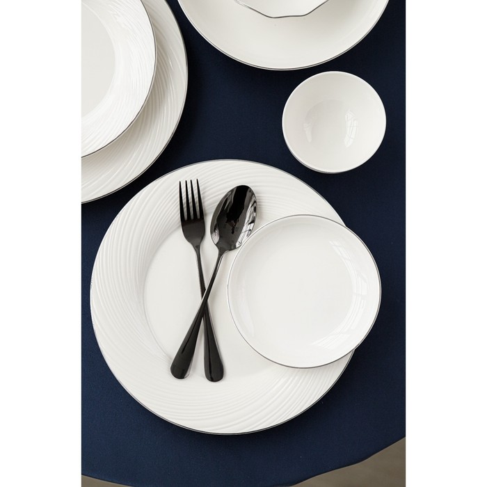 Тарелка фарфоровая пирожковая Magistro La Perle, d=15 см, цвет белый - фото 1928097822