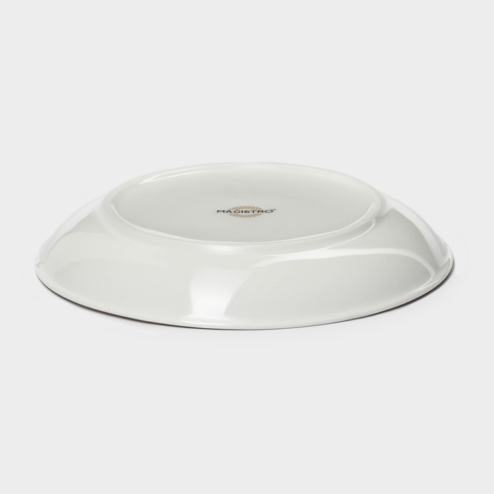 Тарелка фарфоровая пирожковая Magistro La Perle, d=15 см, цвет белый - фото 1909102866
