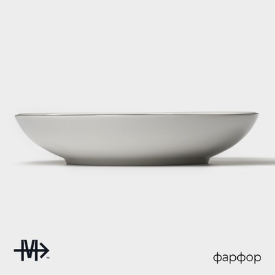 Тарелка глубокая Magistro La Perle, 1 л, d=22.5 см, фарфор, белая