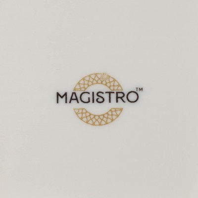 Тарелка глубокая Magistro La Perle, 1 л, d=22.5 см, фарфор, белая