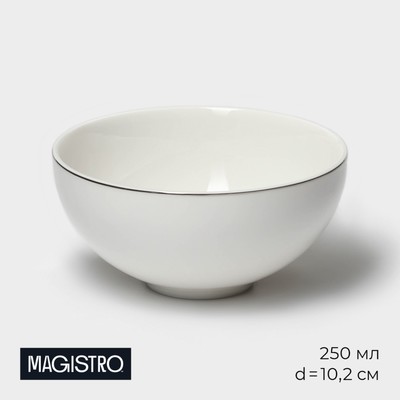 Салатник Magistro La Perle, 250 мл, d=10.2 см, фарфор, белый