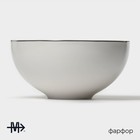 Салатник Magistro La Perle, 600 мл, d=15 см, фарфор, белый - Фото 2