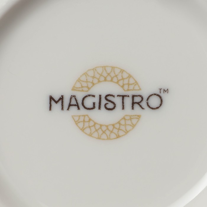 Салатник фарфоровый Magistro La Perle, 600 мл, d=15 см, цвет белый - фото 1909102897