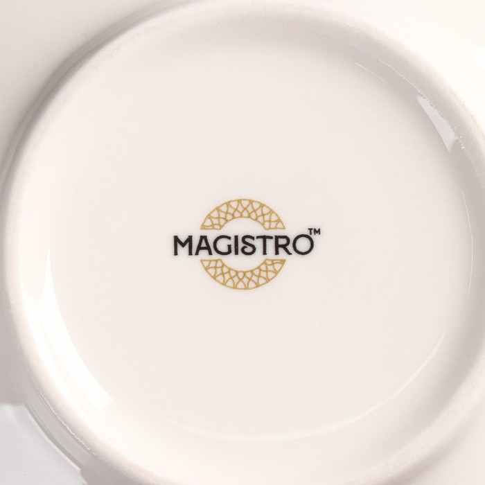 Салатник фарфоровый Magistro La Perle, 1,5 л, d=20,5 см, цвет белый - фото 1909102903