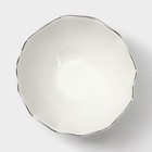 Салатник фарфоровый фигурный Magistro La Perle, 300 мл, d=13 см, цвет белый - Фото 3