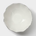 Салатник Magistro La Perle, 650 мл, d=17.5 см, фарфор, белый - Фото 3