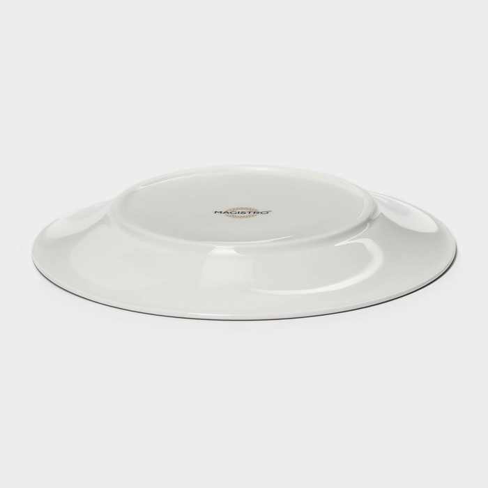 Тарелка фарфоровая пирожковая с утолщённым краем Magistro La Perle, d=16 см, цвет белый - фото 1909102919