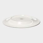 Тарелка фарфоровая десертная с утолщённым краем Magistro La Perle, d=21 см, цвет белый - Фото 3