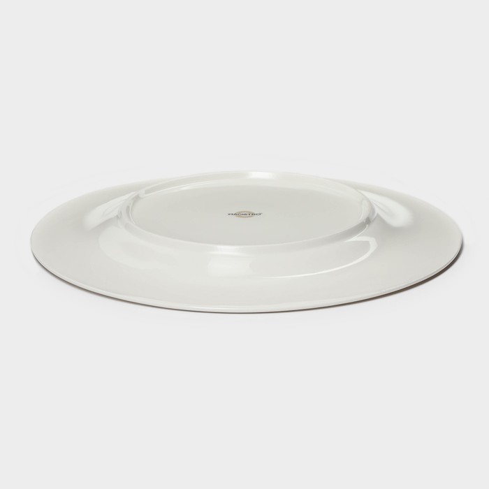 Тарелка фарфоровая обеденная с утолщённым краем Magistro La Perle, d=27 см, цвет белый - фото 1928097904