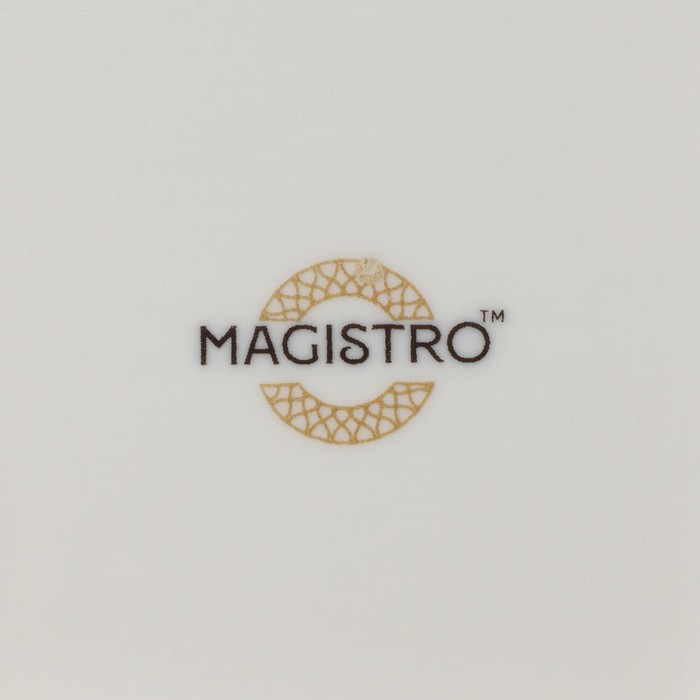 Тарелка фарфоровая обеденная с утолщённым краем Magistro La Perle, d=27 см, цвет белый - фото 1928097906