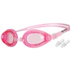 Очки для плавания ONLYTOP, беруши, цвет розовый - фото 319289784
