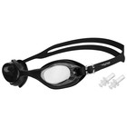 Очки для плавания ONLYTOP, беруши, цвет чёрный - фото 6821152