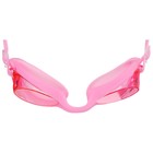 Очки для плавания ONLYTOP, беруши, цвет светло-розовый - фото 3891779