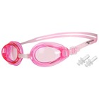 Очки для плавания ONLYTOP, беруши, цвет розовый - фото 319289805