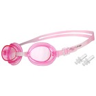 Очки для плавания детские ONLYTOP, беруши, цвет розовый - фото 10279124