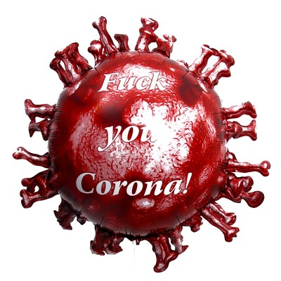 Шар воздушный фольгированный 25" «Красный вирус»