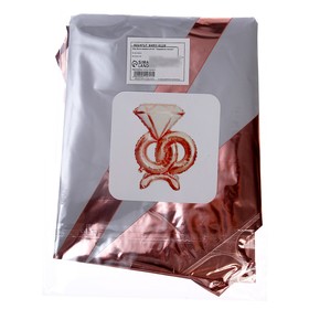 Воздушный шар фольгированный 35" «Свадебные кольца», на подставке, под воздух