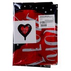 Шар фольгированный  18" сердце "I LOVE YOU" (комплект 5 шт) - фото 24579878