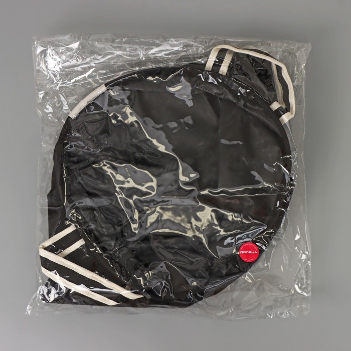 Корзина для белья круглая Доляна Laundry, 35×45 см, цвет чёрный - фото 1910576096