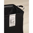 Корзина для белья квадратная Доляна Laundry, 33×33×33 см, цвет чёрный - Фото 4
