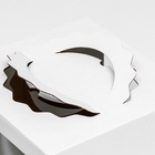 Коробка под торт 3 окна, с ручками, белая, 26×26×20 см - Фото 4