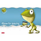 Альбом для рисования А4, 40 листов, на скрепке, «Лягушонок Ден», обложка мелованный картон, матовая ламинация, тиснение, блок 100 г/м², МИКС - Фото 2