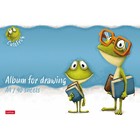 Альбом для рисования А4, 40 листов, на скрепке, «Лягушонок Ден», обложка мелованный картон, матовая ламинация, тиснение, блок 100 г/м², МИКС - Фото 3