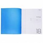 Тетрадь 18 листов в линейку Синяя, пластиковая обложка, титульный лист, блок офсет 65 г/м² - Фото 2