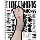 Тетрадь 48 листов в клетку на гребне I love diamonds, обложка мелованный картон, блок офсет 65г/м2, МИКС - Фото 4