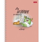 Тетрадь 48 листов в линейку на гребне "Утро добрым не бывает", обложка мелованный картон, блок офсет 65г/м2, МИКС - фото 22040735