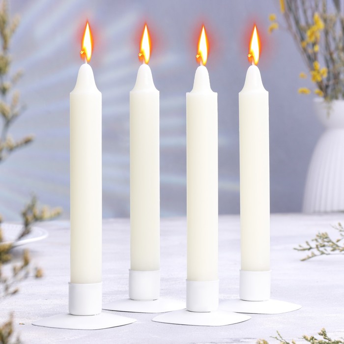 Набор свечей хозяйственных, 4 шт, 2,2х15,5 см, 5 ч, - фото 1895903972