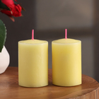 Набор свечей-столбиков 2 шт, 4х6 см, ваниль - фото 319818213